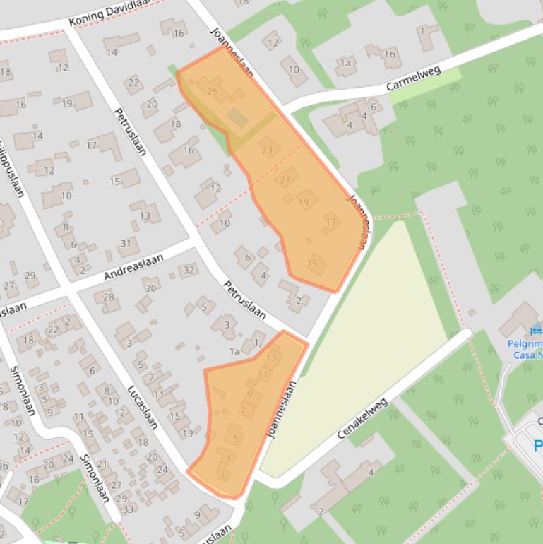 Kaart van postcodegebied 6564AE.