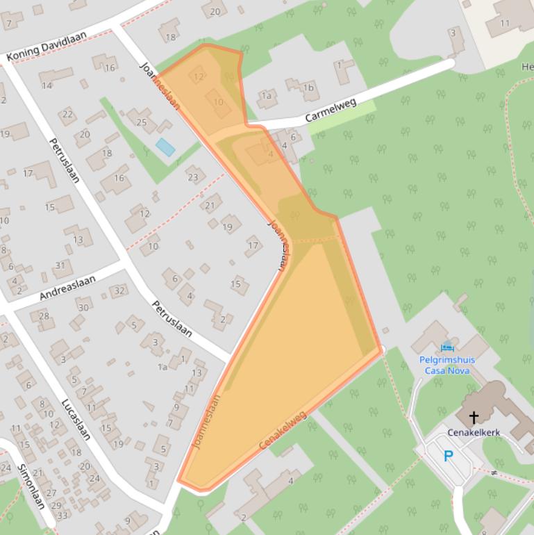 Kaart van postcodegebied 6564AG.