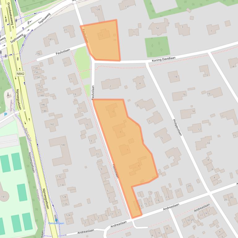 Kaart van postcodegebied 6564AR.