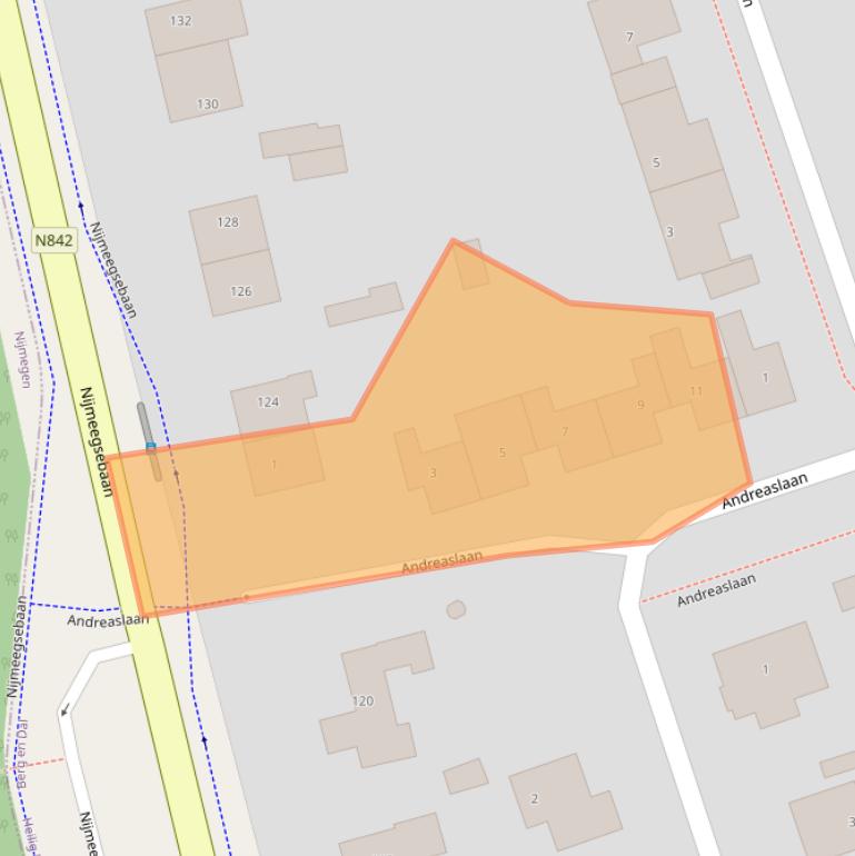 Kaart van postcodegebied 6564AS.