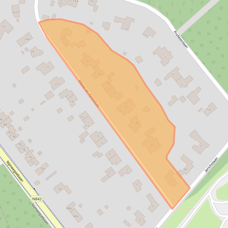 Kaart van postcodegebied 6564BH.