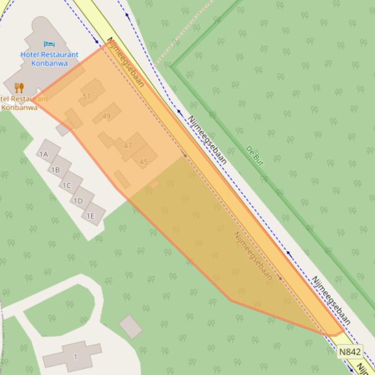 Kaart van postcodegebied 6564CB.