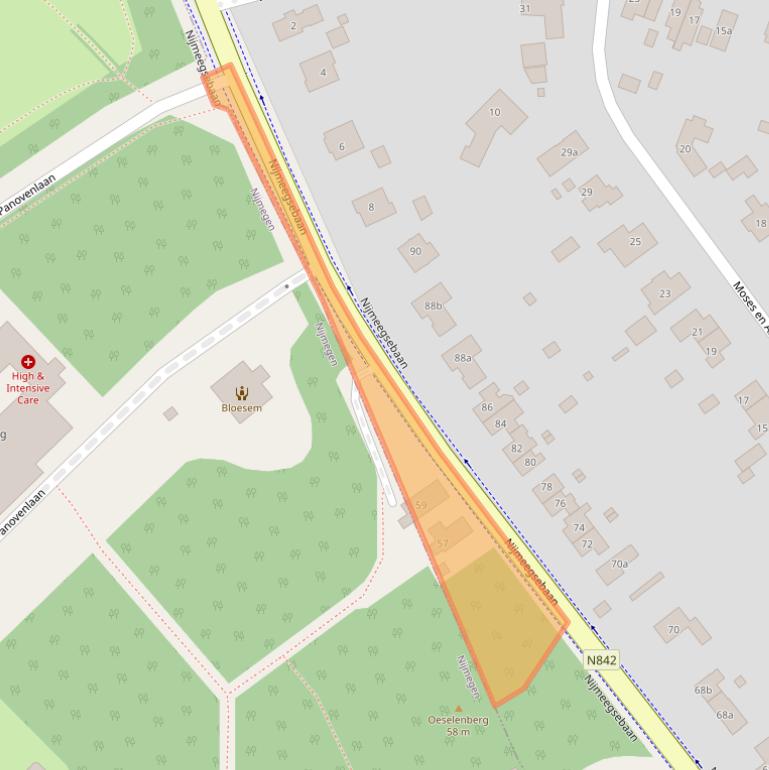 Kaart van postcodegebied 6564CD.