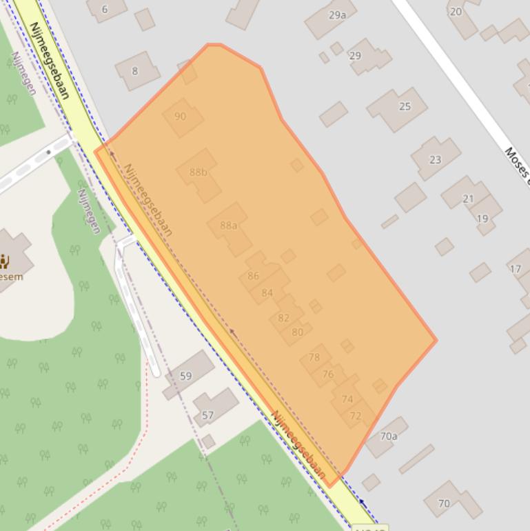 Kaart van postcodegebied 6564CH.