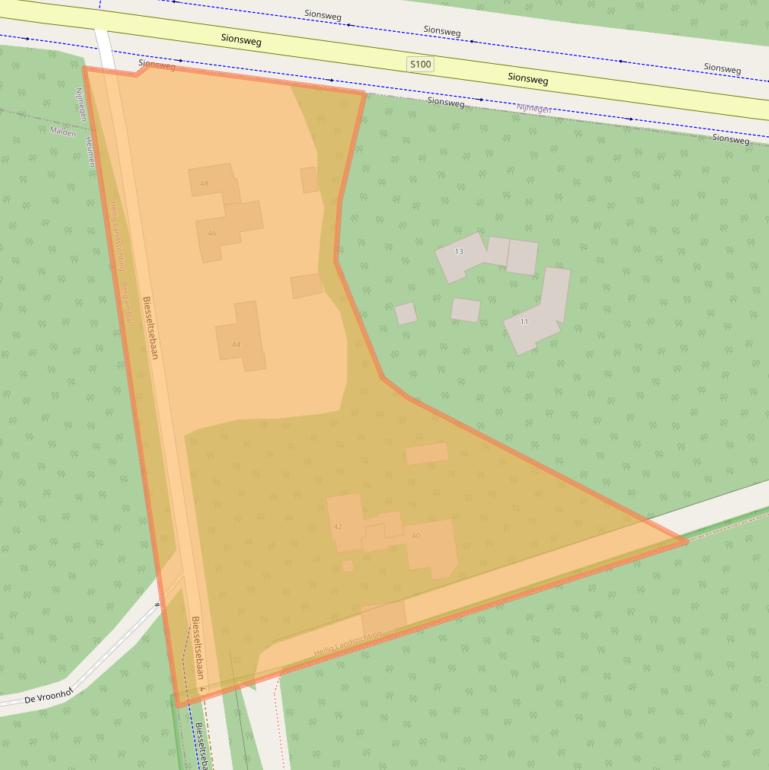 Kaart van postcodegebied 6564CS.