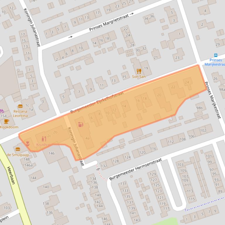 Kaart van postcodegebied 6566AT.