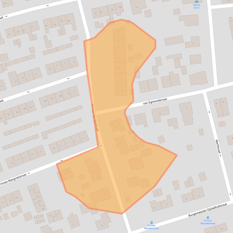 Kaart van postcodegebied 6566AW.