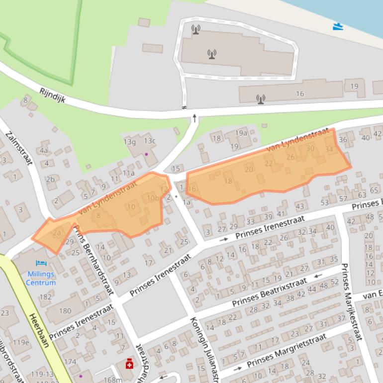 Kaart van postcodegebied 6566BH.