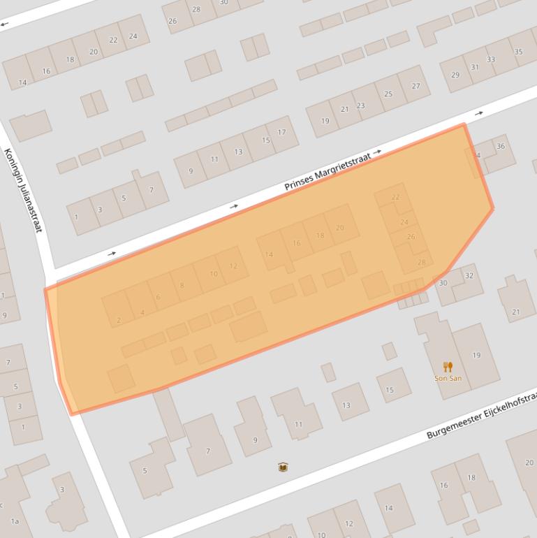 Kaart van postcodegebied 6566BZ.