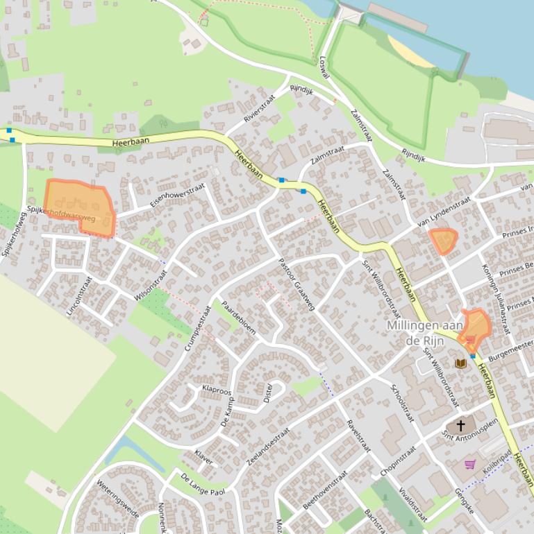 Kaart van postcodegebied 6566CB.