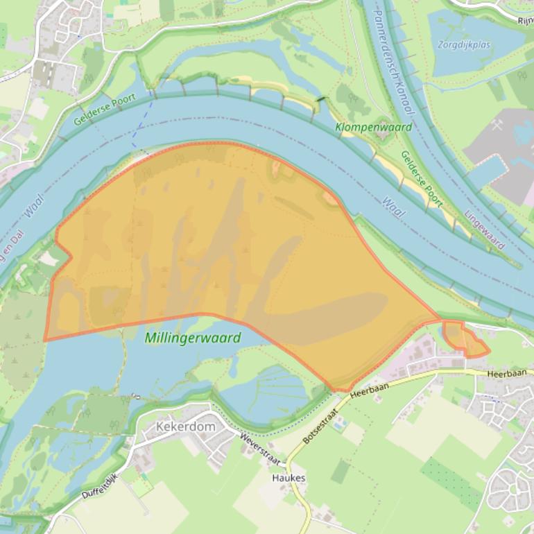 Kaart van postcodegebied 6566CJ.