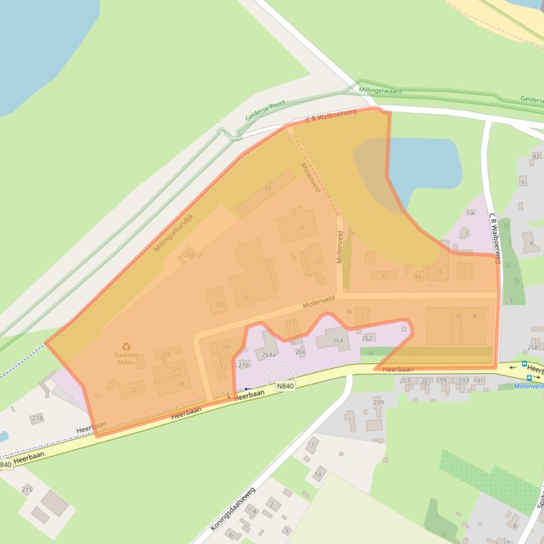 Kaart van postcodegebied 6566CK.