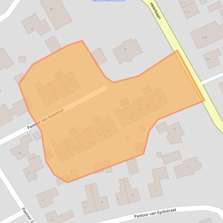 Kaart van postcodegebied 6566CZ.