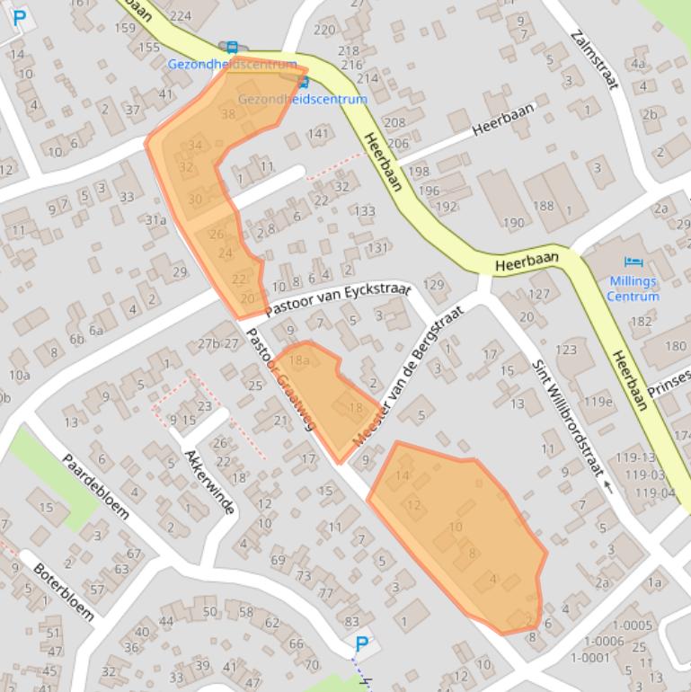 Kaart van postcodegebied 6566DB.