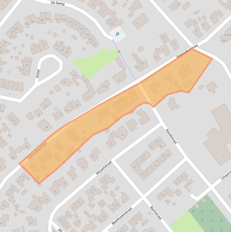 Kaart van postcodegebied 6566DE.