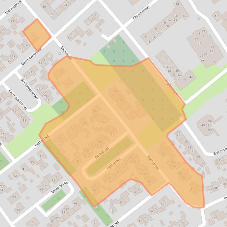 Kaart van postcodegebied 6566DZ.