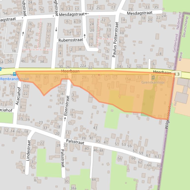 Kaart van postcodegebied 6566EC.