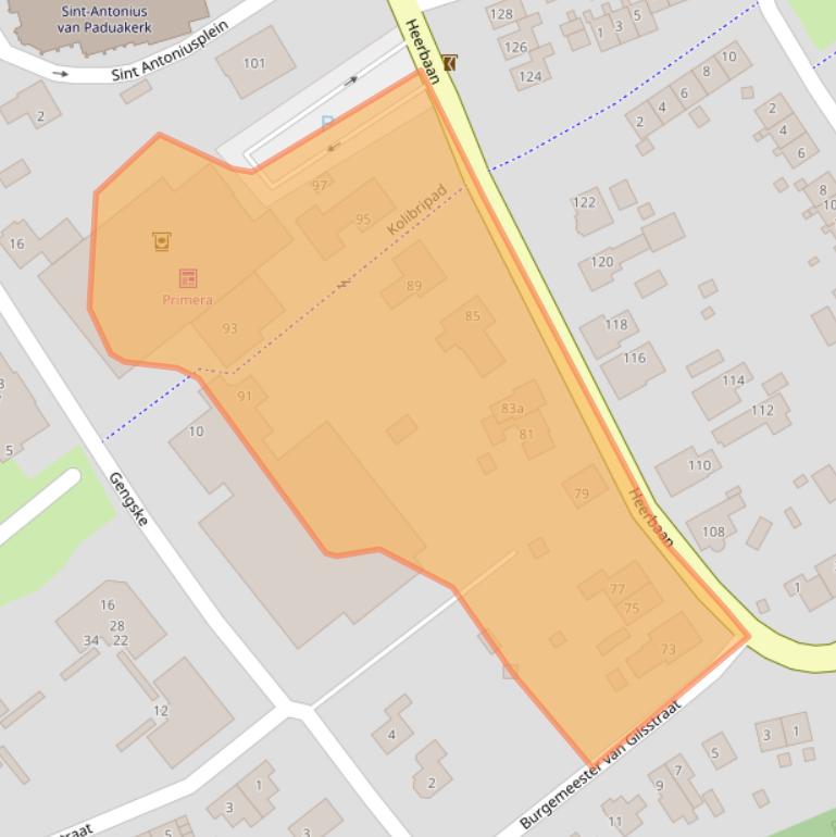 Kaart van postcodegebied 6566EE.