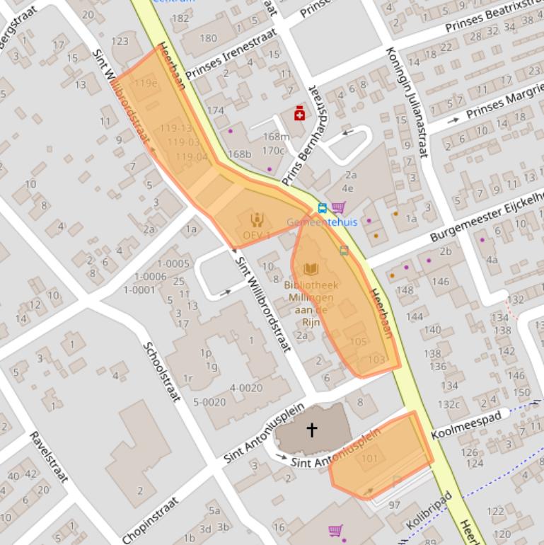 Kaart van postcodegebied 6566EG.