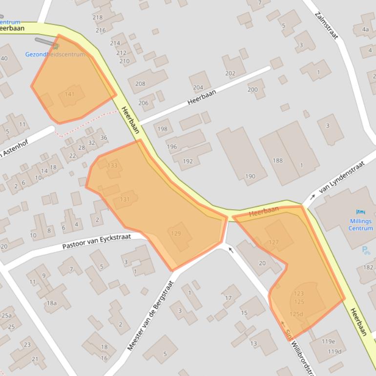 Kaart van postcodegebied 6566EH.