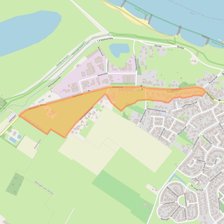 Kaart van postcodegebied 6566EK.