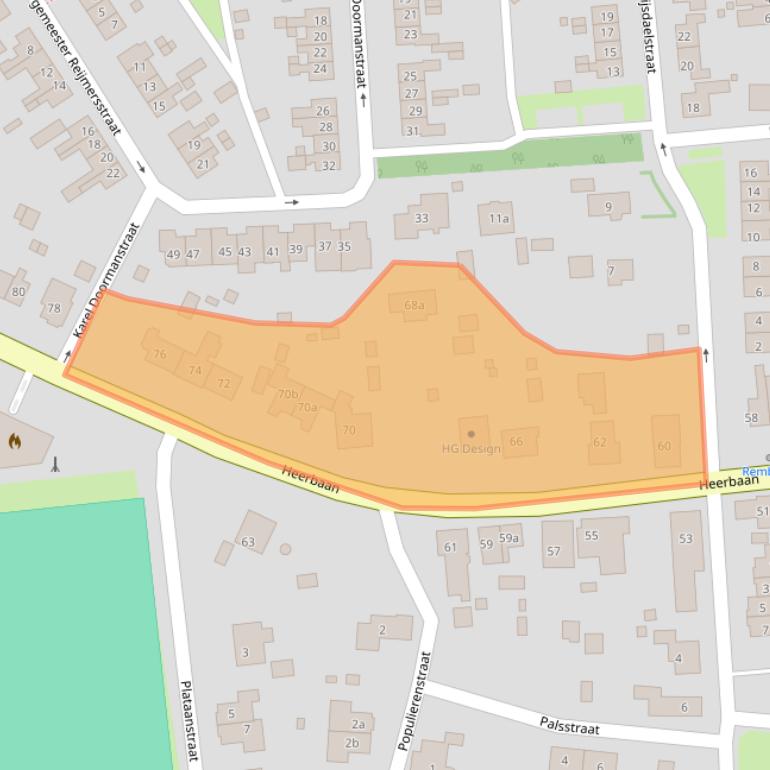 Kaart van postcodegebied 6566ER.