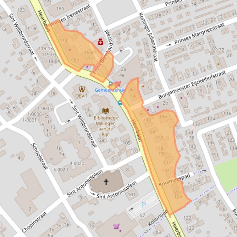 Kaart van postcodegebied 6566EV.