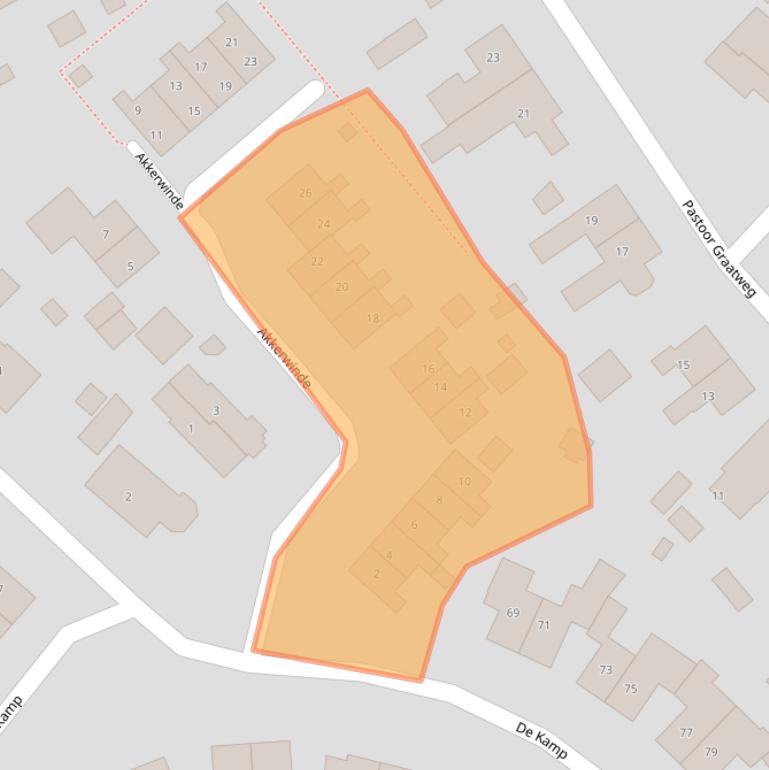 Kaart van postcodegebied 6566HG.