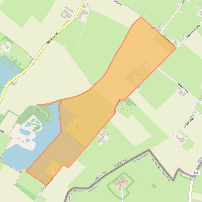 Kaart van postcodegebied 6566JB.