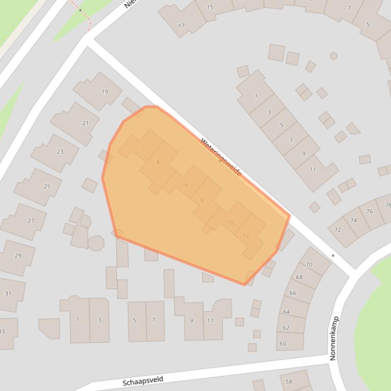 Kaart van postcodegebied 6566KB.