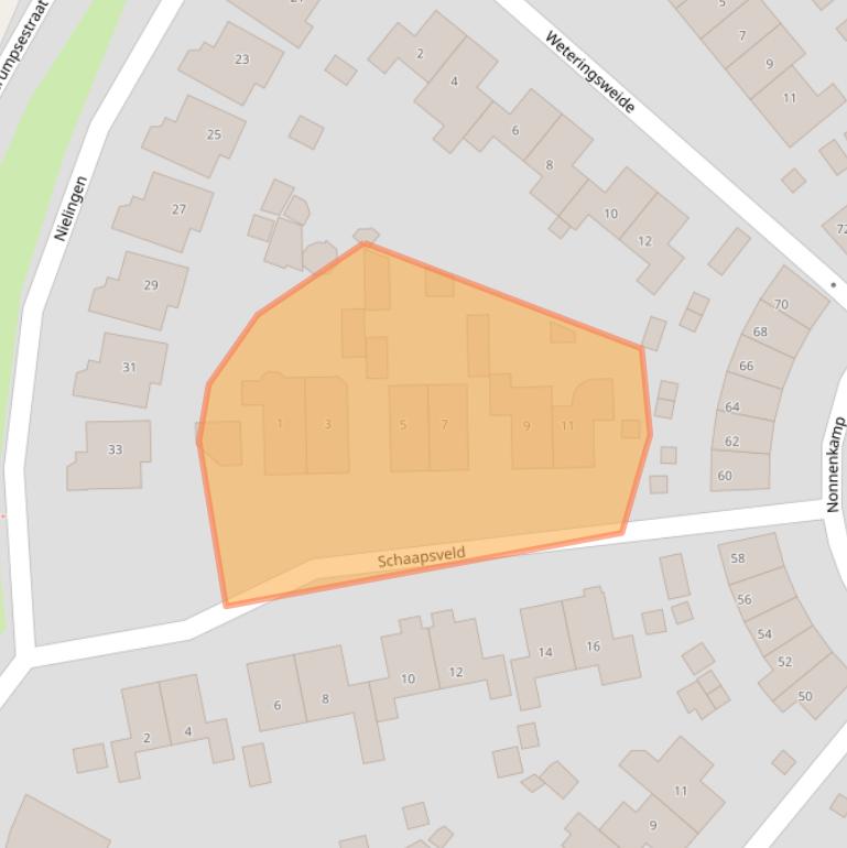 Kaart van postcodegebied 6566KC.