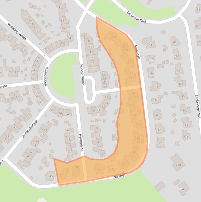 Kaart van postcodegebied 6566KJ.