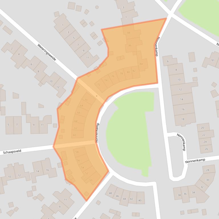 Kaart van postcodegebied 6566KM.