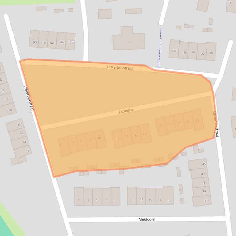 Kaart van postcodegebied 6566WG.