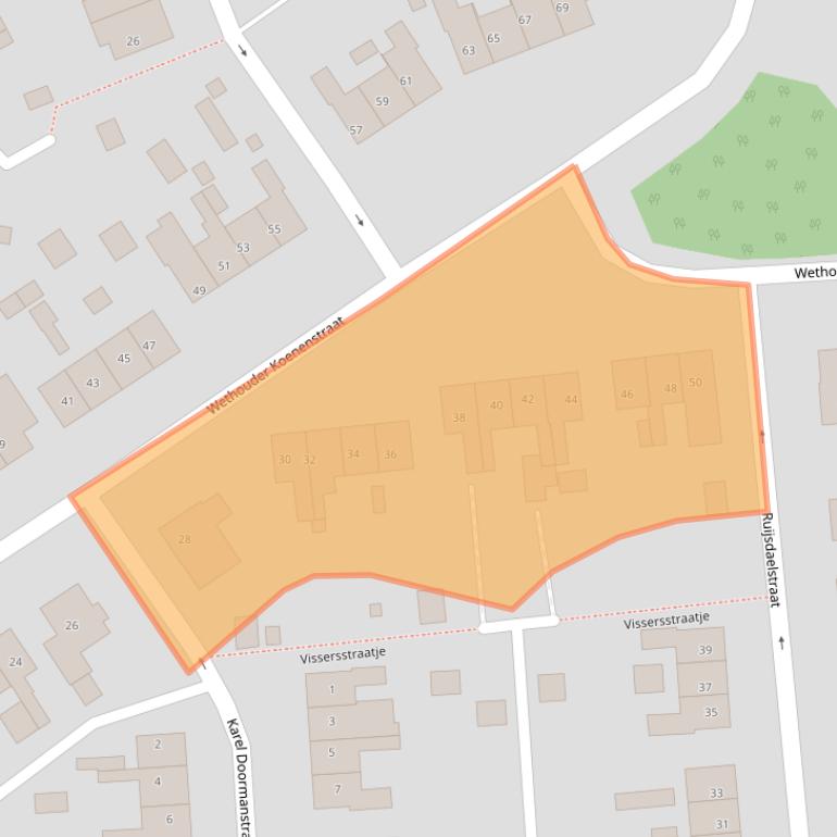 Kaart van postcodegebied 6566XJ.