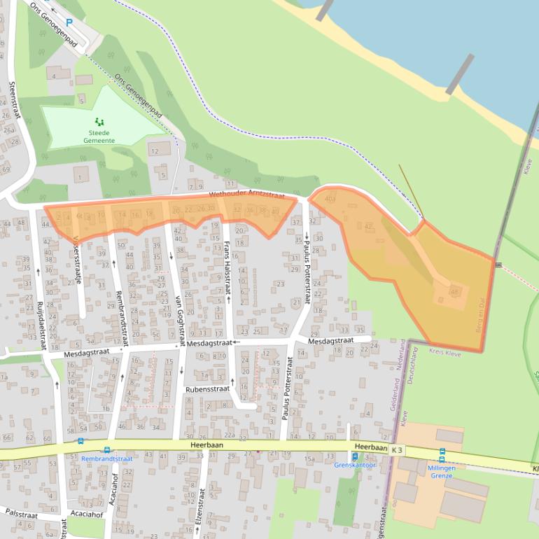 Kaart van postcodegebied 6566XL.