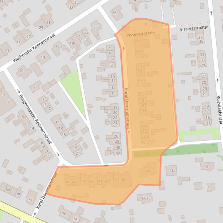 Kaart van postcodegebied 6566XP.