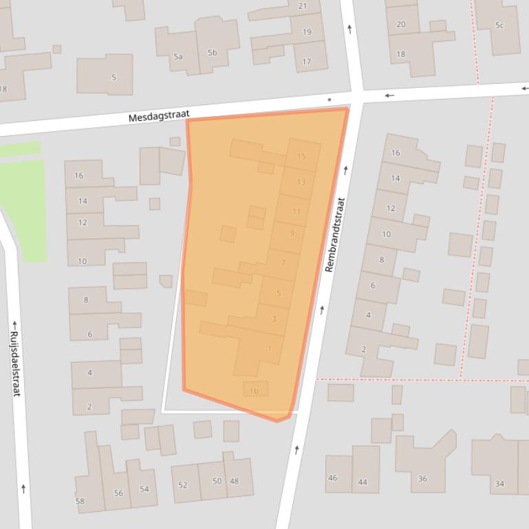 Kaart van postcodegebied 6566XV.