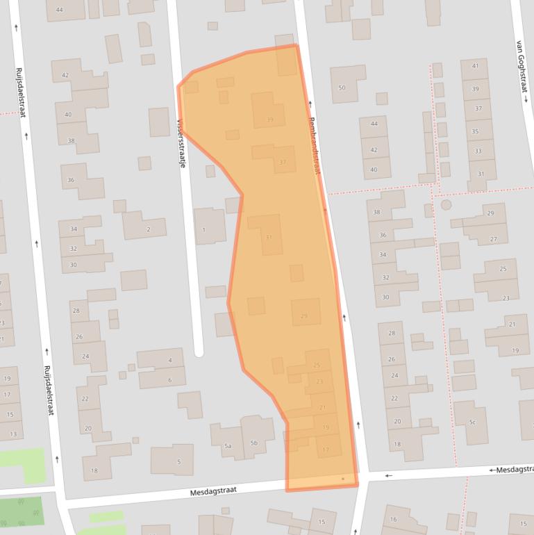 Kaart van postcodegebied 6566XW.