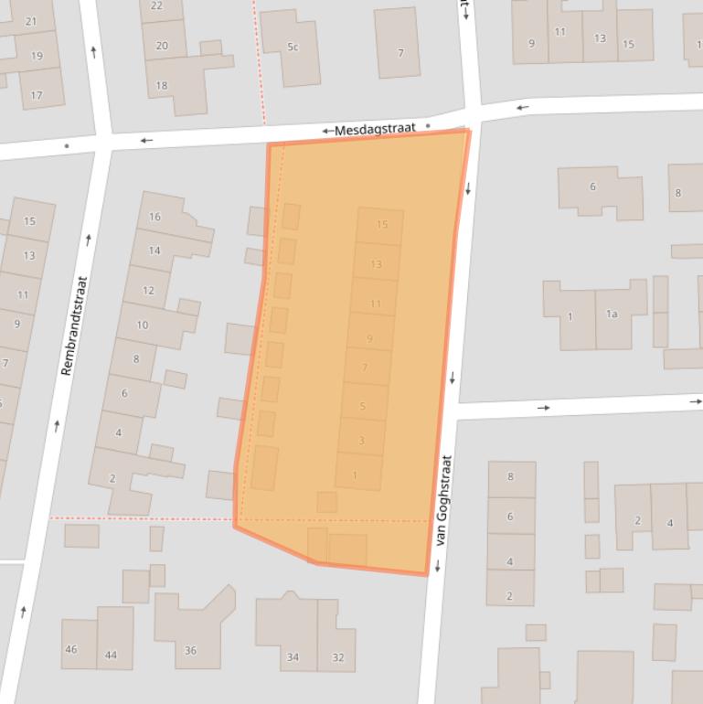 Kaart van postcodegebied 6566ZA.