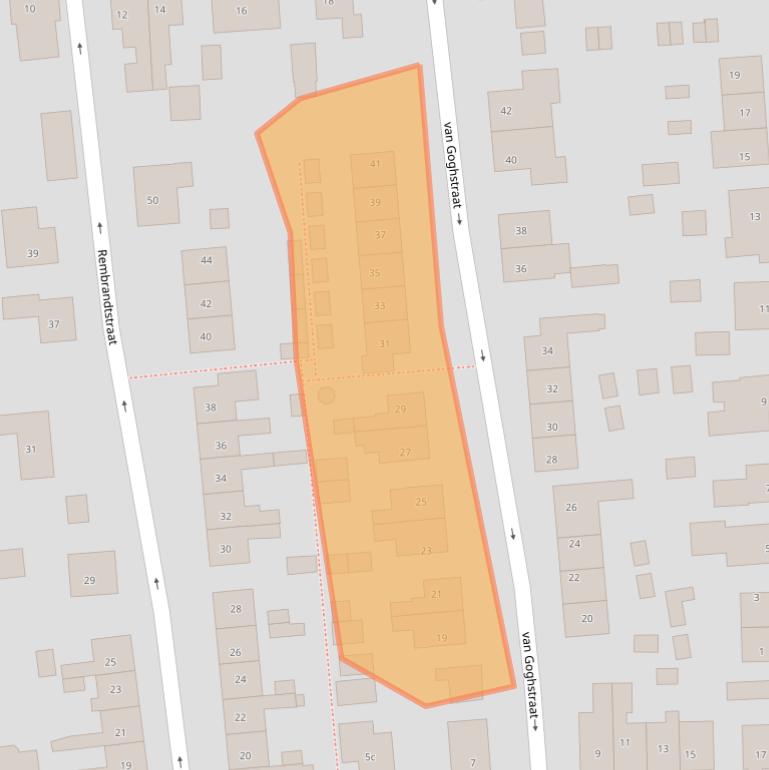 Kaart van postcodegebied 6566ZB.