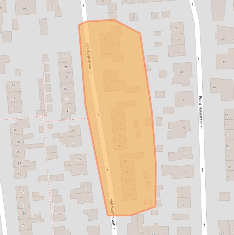 Kaart van postcodegebied 6566ZD.