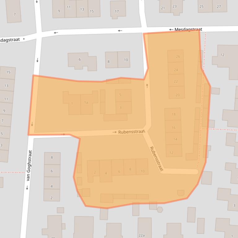 Kaart van postcodegebied 6566ZE.