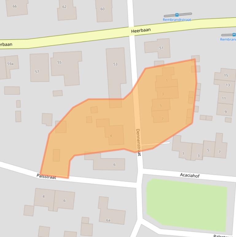 Kaart van postcodegebied 6566ZT.