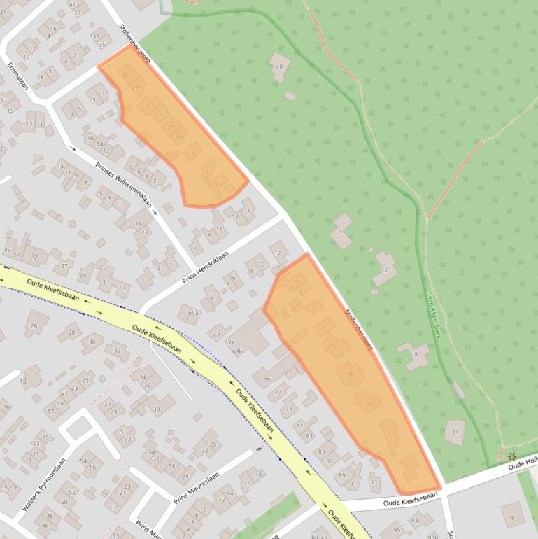 Kaart van postcodegebied 6571AA.