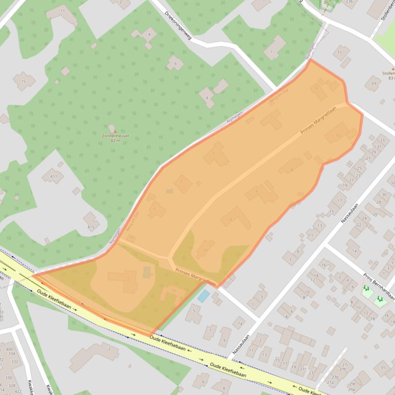 Kaart van postcodegebied 6571AE.