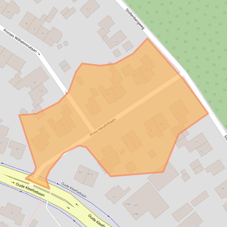 Kaart van postcodegebied 6571AN.