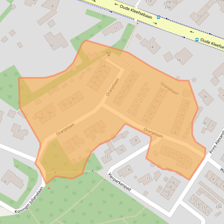 Kaart van postcodegebied 6571AS.