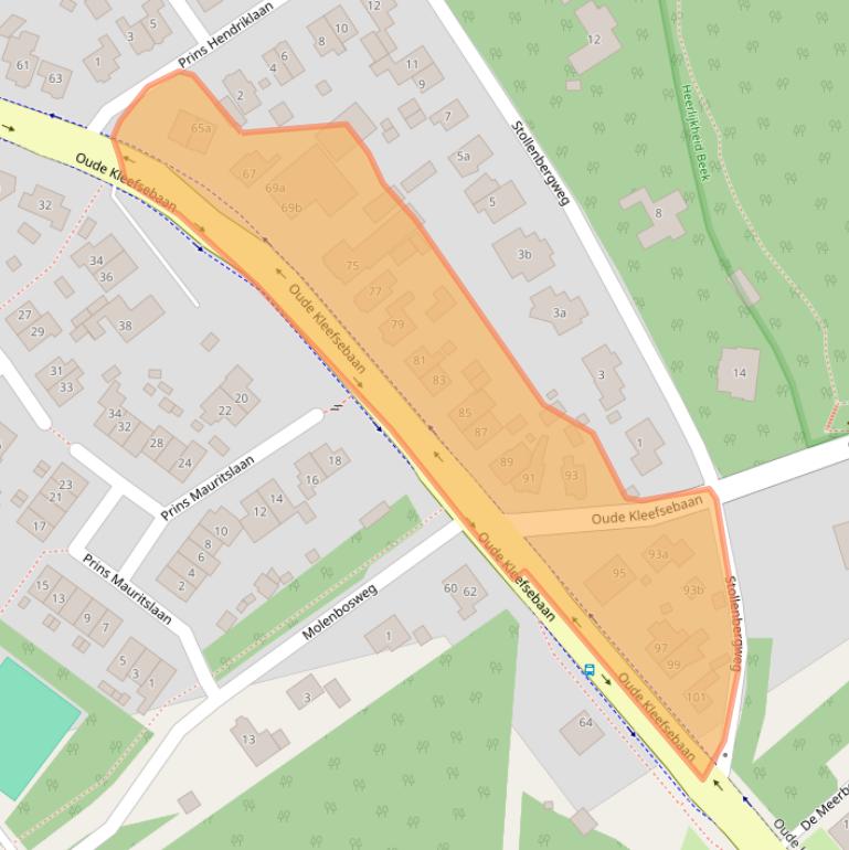 Kaart van postcodegebied 6571BE.