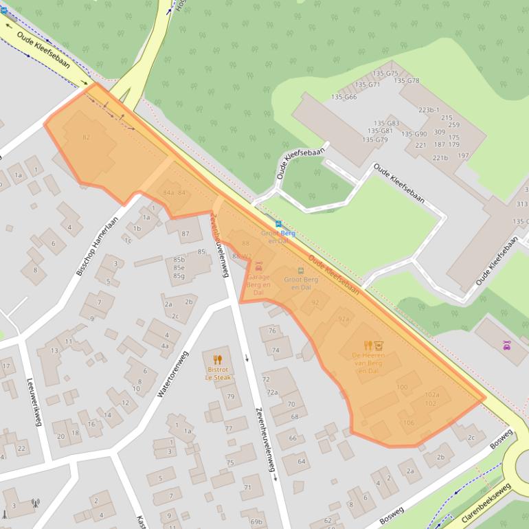 Kaart van postcodegebied 6571BJ.